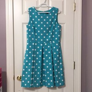 Teal Polka Dot Dress